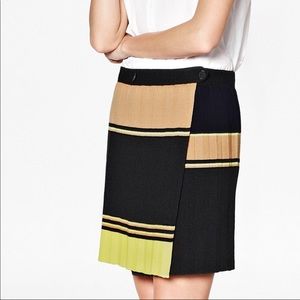 French Connection Pleated Wraparound Skirt